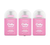 Chilly Delicato Gel detergente intimo Comfort per pelli sensibili, con Anti-Odor, Aloe e Amamelide, 3 x 200 ml,+Italy shop Portachiavi gratuito