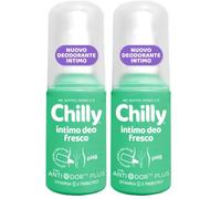 Chilly, Deodorante Intimo Fresco, Azione Rinfrescante e Protettiva, con Mentolo Naturale e Vitamina E, Dona Freschezza e Igiene Intima, pH 5, Ideale per Uso Quotidiano, 50 ml (Confezione da 2)