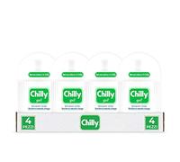 Chilly, Detergente Intimo Gel, Detergente Per L'Igiene Intima con Mentolo Naturale - Freschezza Naturale a Lungo - Per Uso Quotidiano - Clinicamente Testato, pH 5 - 4 Flaconi da 300 ml