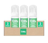 Chilly Fresco Detergente Intimo in Mousse Senza Risciacquo Azione Rinfrescante Igiene Rapida Formula Anti-Odore pH 5 Uso Quotidiano Ginecologicamente Testato - 3 Flaconi da 100ml