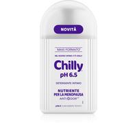 Chilly, Detergente Intimo pH 6.5, Nutriente per la menopausa, con Complesso Anti-Odor Igiene Intima, Con acido ialuronico dalle proprietà idratanti, pH 6.5, Clinicamente Testato - 300ml