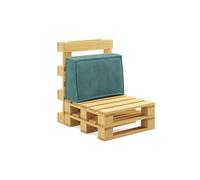 chilly pilley® coperture per pallet in corda per pallet UE - rivestimento sfoderabile - cuscino del sedile - cuscino dello schienale in molti colori (cuscino laterale 60x40x25/15, turchese)