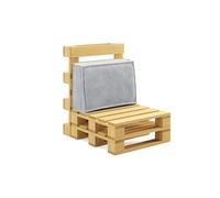 chilly pilley® coperture per pallet in corda per pallet UE - rivestimento sfoderabile - cuscino del sedile - cuscino dello schienale in molti colori (cuscino laterale 60x40x25/15, grigio chiaro)