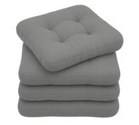 chilly pilley Cuscini Per Sedie Con Passanti Impermeabili Set Cuscini Trapuntati Da Cucina Varie Dimensioni Cuscino Per Sedie Cuscini Decorativi Vari Colori (Grigio, 50 X 50 Cm Set Di 4)