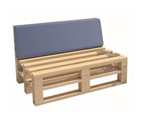 chilly pilley Cuscino Impermeabile Per Mobili In Pallet Cuscino Da Giardino Cuscino Per Interno Esterno Lavabile Sfoderabile Cuscino Del Sedile (Cuscino Per Schienale 120x40x10/20, Blu Tortora)