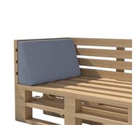 chilly pilley Cuscino Impermeabile Per Mobili In Pallet Cuscino Da Giardino Cuscino Per Interno Esterno Lavabile Sfoderabile Cuscino Del Sedile (Cuscino Laterale 60x40x10/20, Blu Tortora)