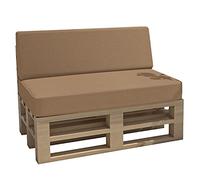chilly pilley Cuscino Impermeabile Per Mobili In Pallet Cuscino Da Giardino Cuscino Per Interno Esterno Lavabile Sfoderabile Cuscino Del Sedile (Set Di 2, Beige)