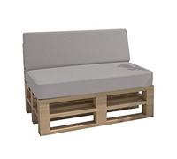 chilly pilley Cuscino Impermeabile Per Mobili In Pallet Cuscino Da Giardino Cuscino Per Interno Esterno Lavabile Sfoderabile Cuscino Del Sedile (Set Di 2, Argento)
