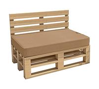 chilly pilley Cuscino Impermeabile Per Mobili In Pallet Cuscino Da Giardino Cuscino Per Interno Esterno Lavabile Sfoderabile Cuscino Del Sedile (Cuscino Del Sedile 120x60x15, Beige)
