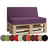 Chilly Pilley Cuscino Per Mobili in Pallet - Per Interno ed Esterno, Lavabile, Sfoderabile, Del Sedile e Dello Schienale, Taglio Obliquo
