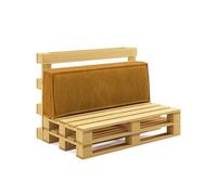 chilly pilley® cuscino per pallet in corda per pallet UE - rivestimento sfoderabile - cuscino del sedile - cuscino dello schienale in molti colori (cuscino dello schienale 120x40x25/15, miele)