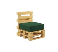 chilly pilley® cuscino per pallet in corda per pallet UE - rivestimento sfoderabile - cuscino del sedile - cuscino dello schienale in molti colori (cuscino del sedile 120x60, verde scuro)