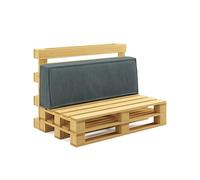 chilly pilley® cuscino per pallet in corda per pallet UE - rivestimento sfoderabile - cuscino del sedile - cuscino dello schienale in molti colori (cuscino dello schienale 120x40x25/15, grigio)