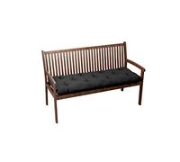 chilly pilley Cuscino Per Panca Cuscino Per Banca Cuscino Da Giardino Trapuntato Con Passanti Cuscino Per Sedile (150x50x12, Nero)