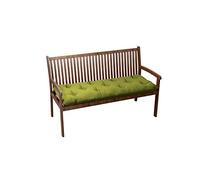 Chilly Pilley Cuscino Per Panca Da Giardino Trapuntato Con Passanti Per Sedile (120x40x12, Verde)