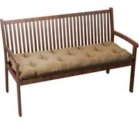 Chilly Pilley Cuscino Per Panca Da Giardino Trapuntato Con Passanti Per Sedile (120x50x12, Cappuccino)