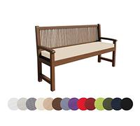 chilly pilley Cuscino Per Panca Idrorepellente Cuscino Per Panca Con Cerniera E Con Passanti Cuscino Per Panca Cuscino Per Panca Da Giardino (200x40x5, Crema)