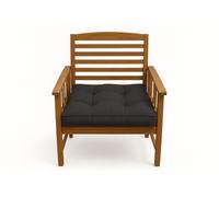 chilly pilley Cuscino Per Sedia Con Manico Cuscino Da Giardino Cuscino Trapuntato Per Sedia Ampia Scelta Di Colori E Dimensioni (2x Cuscini 40 X 40, Nero)