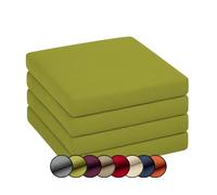 chilly pilley Cuscino Per Sedia Cuscino Per Sedile Rivestimento Sfoderabile Con Cerniera Lampo Set Di Cuscini Da Giardino (Set Di 4 40x40x5, Verde)