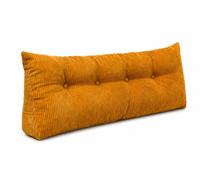 chilly pilley® Cuscino Schienale In Velluto A Coste Cuscino Da Lettura Cuscino Da Letto Cuscino Da Parete Cuscino A Cuneo Cuscino Di Supporto Per Letto Molti Colori 100x50x20 (Miele)