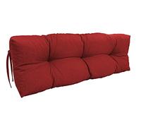 chilly pilley Cuscino Trapuntato Per Mobili In Pallet Riempito Con Fiocchi Di Schiuma Per Divano Per Schienale Per Sedile Laterale Set (Cuscino Dello Schienale 120 X 40 Rosso Scuro)