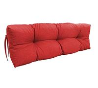 chilly pilley Cuscino Trapuntato Per Mobili In Pallet Riempito Con Fiocchi Di Schiuma Per Divano Per Schienale Per Sedile Laterale Set (Cuscino Schienale 120 X 60 Rosso)
