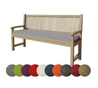 Chilly Pilley Cuscino Trapuntato Per Panca Da Giardino Con Passanti (120 X 50 X 5 Cm, Argento)