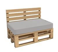 Chilly Pilley Impermeabile Pallet Cuscino Da Giardino per Interno Esterno, Lavabile Sfoderabile Del Sedile (120x80x15, Argento)