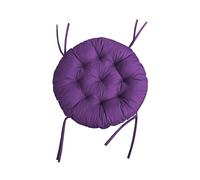 chilly pilley Papasan Cuscino Impermeabile Trapuntato Per La Poltrona In Rattan Cuscino Rotondo Da Giardino Cuscino Per Panca Con Passanti (80 Cm, Viola)