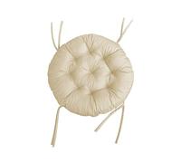chilly pilley Papasan Cuscino Impermeabile Trapuntato Per La Poltrona In Rattan Cuscino Rotondo Da Giardino Cuscino Per Panca Con Passanti (120 Cm, Crema)