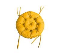 chilly pilley Papasan Cuscino Impermeabile Trapuntato Per La Poltrona In Rattan Cuscino Rotondo Da Giardino Cuscino Per Panca Con Passanti (100 Cm, Giallo)