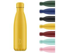 Chilly's Borraccia Acciaio Inox ed Riutilizzabile - Ermetica, Non Traspirante - Matte - all Burnt Yellow - 500ml