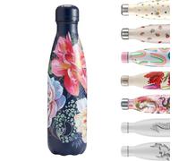 Chilly's Borraccia in acciaio inox e riutilizzabile, a prova di perdite, a prova di sudore, con camelia rampicante, 500 ml