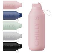 Chilly's Borraccia Series 2 Flip con Coperchio Sportivo - Acciaio Inossidabile con Isolamento Sottovuoto, Cannuccia, Anello per Il Trasporto e Spazzola per la Pulizia - 1000ml - Blush Pink