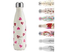 Chilly's Bottiglia d'acqua - acciaio inossidabile e riutilizzabile - a prova di perdite, senza sudore - Hearts, 500 ml