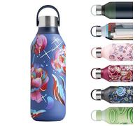 Chilly's Bottle Series 2 - Bottiglie Termiche in Acciaio Inossidabile con Colletto Liscio e Laccetto - Galaxy Bloom, 500ml