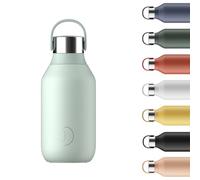 Chilly's Bottle Series 2 - Bottiglie Termiche in Acciaio Inossidabile con Colletto Liscio e Laccetto - Lichen Green, 350ml