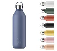 Chilly's Bottle Series 2 - Bottiglie Termiche in Acciaio Inossidabile con Colletto Liscio e Laccetto - Whale Blue, 1000ml