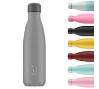 Chilly's Original Borraccia - Borraccia in Acciaio Inossidabile con Isolamento Sottovuoto, Riutilizzabile, per Bevande Calde e Fredde - A Prova di Perdite, Senza Condensa - All Grey, 500ml