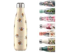 Chilly's Original Borraccia - Borraccia in Acciaio Inossidabile con Isolamento Sottovuoto, Riutilizzabile, per Bevande Calde e Fredde - Senza Condensa - Bumblebee Blue Wing - 500ml