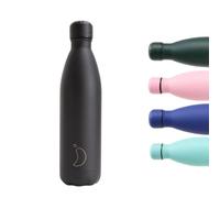 Chilly's Original Borraccia - Borraccia in Acciaio Inossidabile con Isolamento Sottovuoto, Riutilizzabile, per Bevande Calde e Fredde - A Prova di Perdite, Senza Condensa - Tutta Nera 750ml