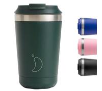 Chilly's Original Coffee Cup - Tazza termica per bevande calde e fredde - Tazza isolata sottovuoto a doppia parete - Acciaio inossidabile - Matte Green, 340ml