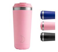 Chilly's Original Coffee Cup - Tazza termica per bevande calde e fredde - Tazza isolata sottovuoto a doppia parete - Acciaio inossidabile - Pastel Pink, 500ml