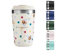 Chilly's Original Tazza da Caffè - Tazza Termica da Viaggio per Bevande Fredde e Calde - Con Coperchio - Tazza Isolata Sottovuoto a Doppia Parete - Acciaio Inox - 340ml - Polka Dot & Bees