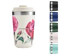 Chilly's Original Tazza da Caffè - Tazza Termica da Viaggio per Bevande Fredde e Calde - Con Coperchio - Tazza Isolata Sottovuoto a Doppia Parete - Acciaio Inox - 340ml - Roses