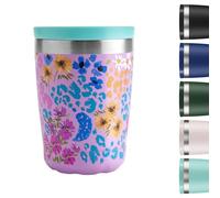 Chilly's Original Tazza da caffè - Tazza Termica da Viaggio per Bevande Fredde e Calde - con Coperchio - Tazza Isolata Sottovuoto a Doppia Parete - Acciaio Inox - 340ml - Leopard Blossom