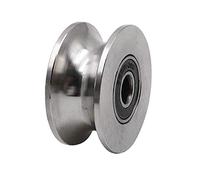 Chiloskit - Rullo per cancello scorrevole da 6,7 cm, con scanalatura a U, per carrucola e guida rigida per sollevamento cancello scorrevole (U Groove 2,7 cm)