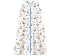 Chilsuessy Sacco nanna estivo per bambini, 0,5 Tog, in 100% cotone, senza maniche, per ragazzi e ragazze, simpatico elefante, 130 cm, altezza del bambino 120-140 cm