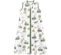 Chilsuessy Sacco nanna estivo per bambini piccoli, senza maniche, per l'estate e la primavera, 100% cotone, Happy Farm, altezza 110-125 cm