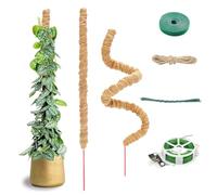 Chiluxendo 2 Pezzi 60cm Sostegno per Piante Rampicanti Pieghevole, Palo di Sfagno, Supporto Monstera, Moss Pole, Tutore Muschiato, Fibra di Cocco per Monstera